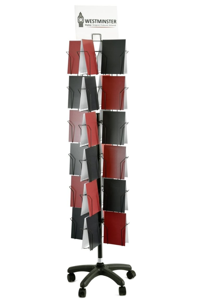 Card Display Stand, Floor Spinner (6"x8" 72 Pockets) Westminster