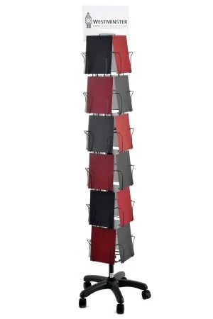 Card Display Stand, Floor Spinner (6"x8" - 24 Pockets)