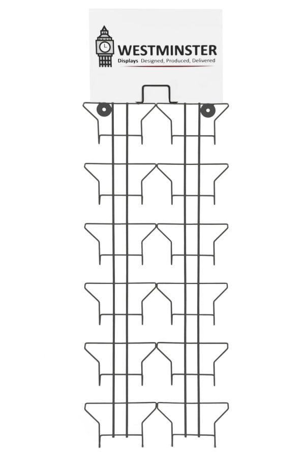 Card Wall Display (A6 Postcards 12 Pockets) Westminster Wire Shop