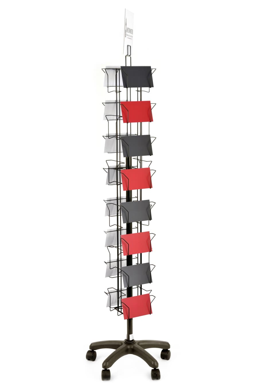 Card Display Stand, Wire Floor Spinner (5"x7" 28 Pockets