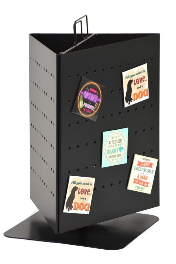 Perforated Metal Counter Spinner Display Stand