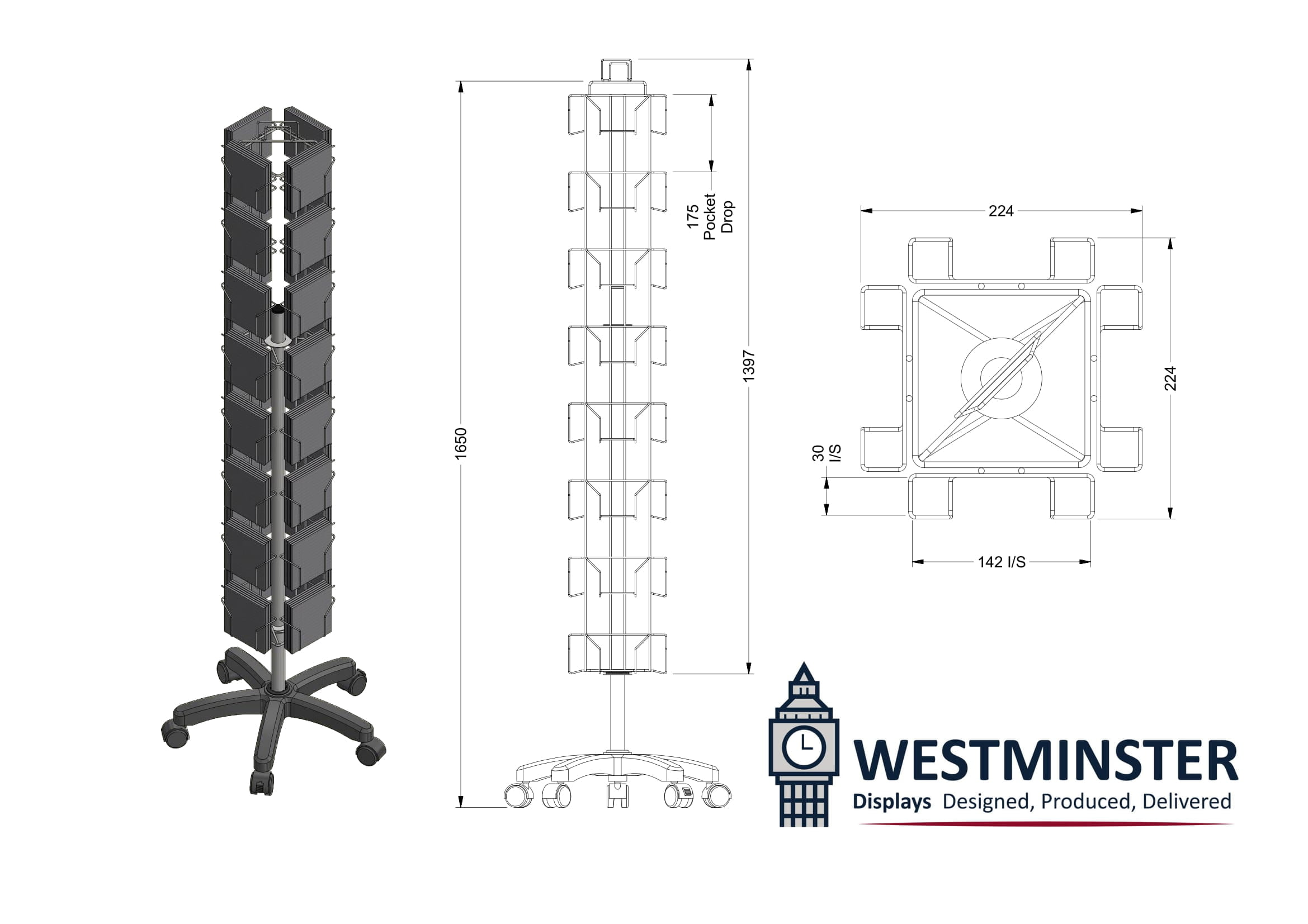 wire spinner display stands