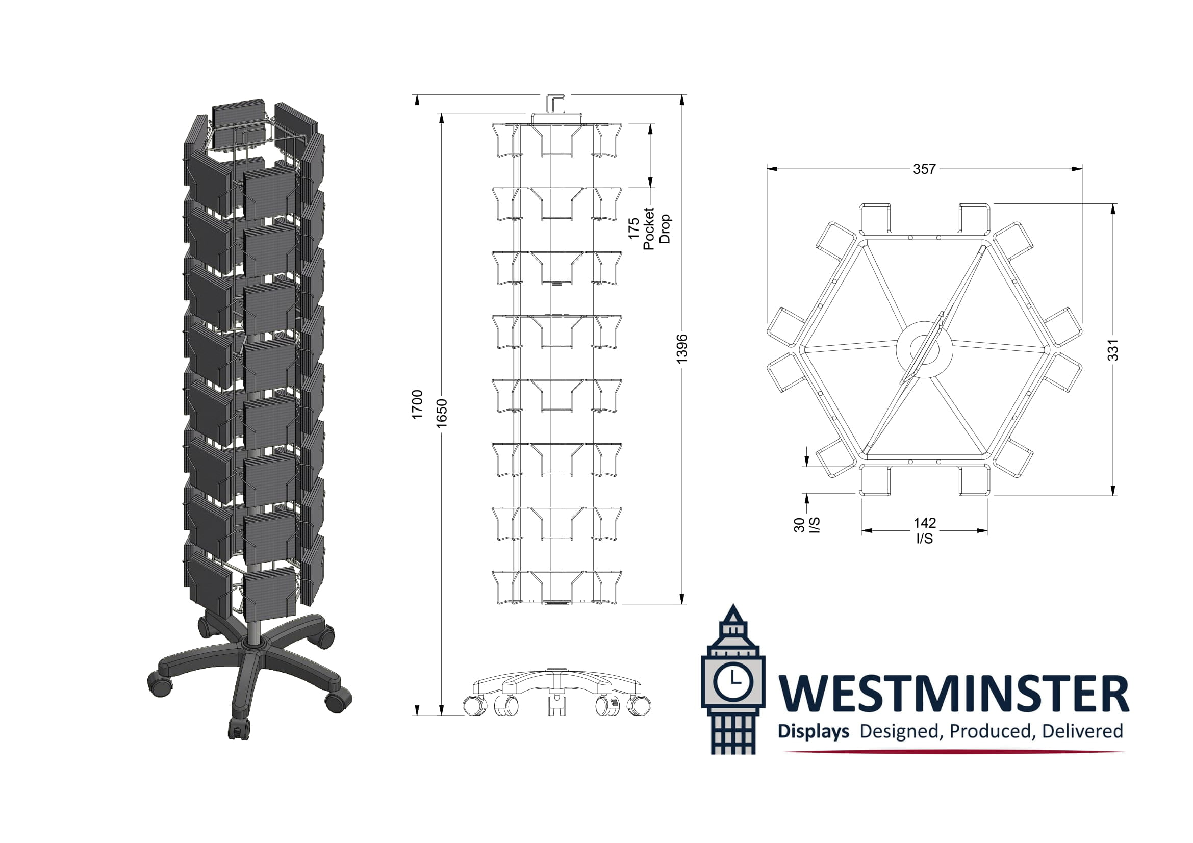 rotating floor Display Stand