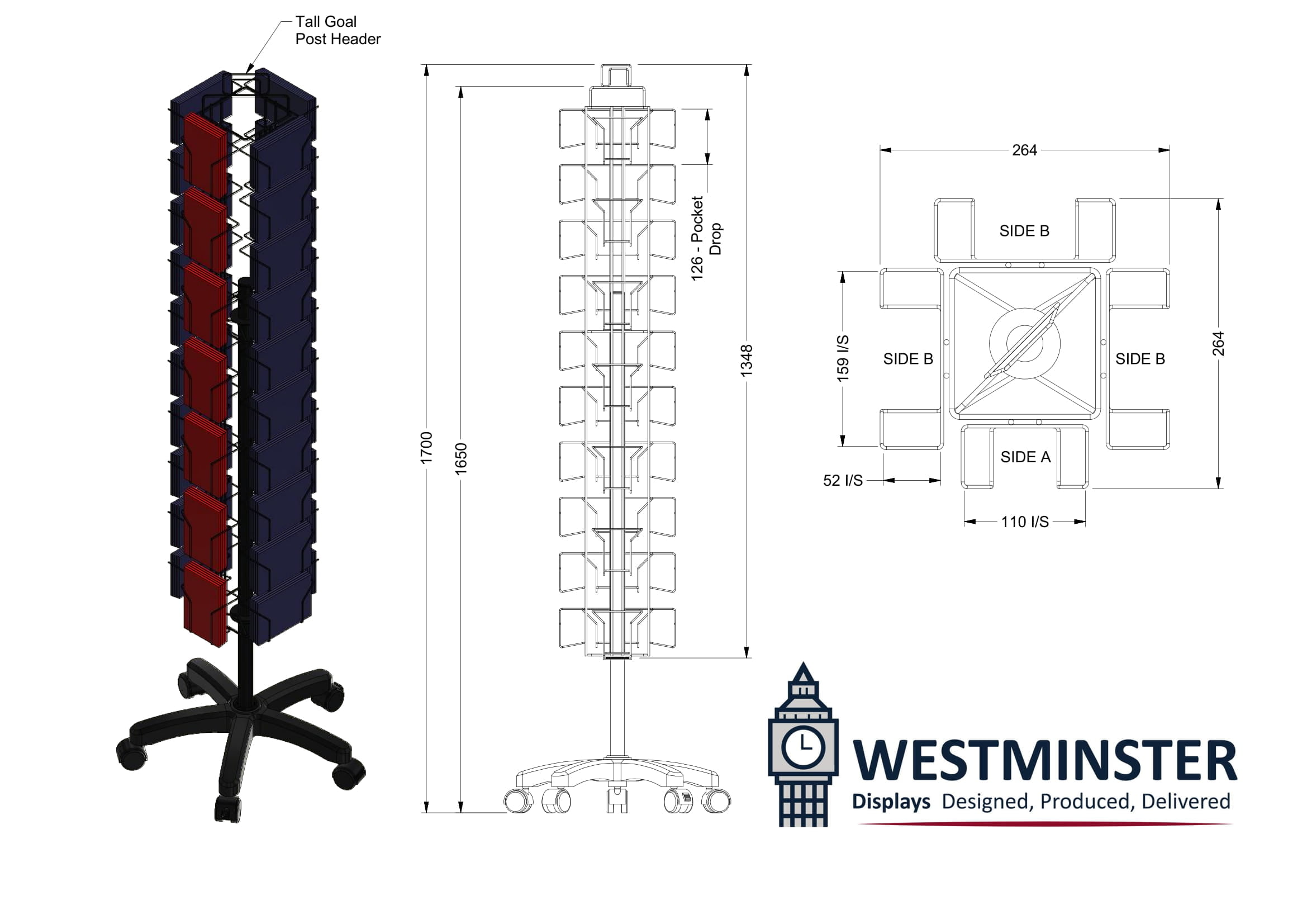 Wire Display Stand for Post cards