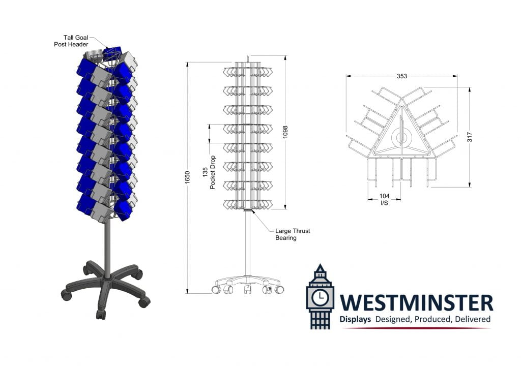 Coaster Display Stand, Floor Spinner (100mmx100mm - 48 Pockets ...
