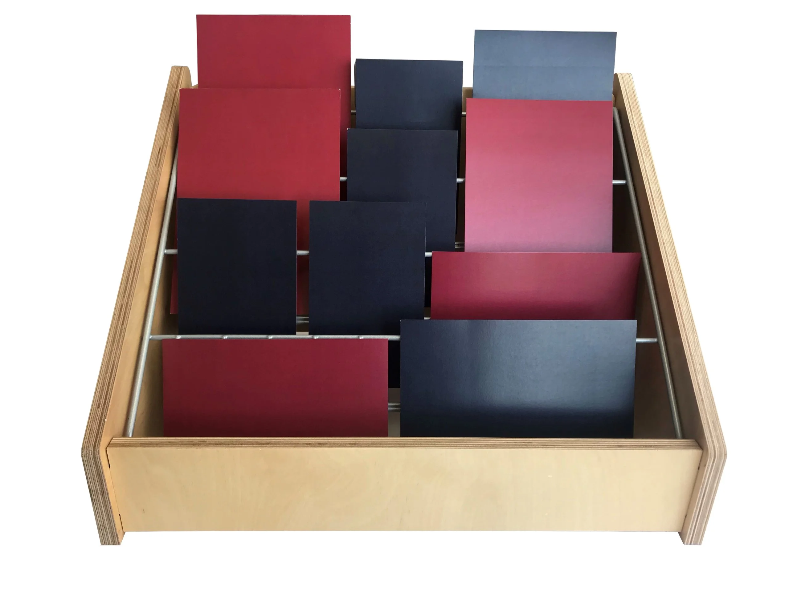 Wooden greeting card display