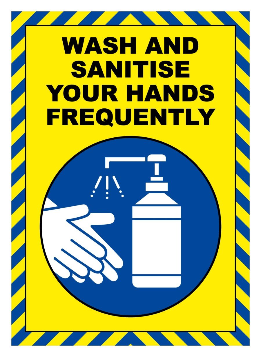 wall sign hand hygiene