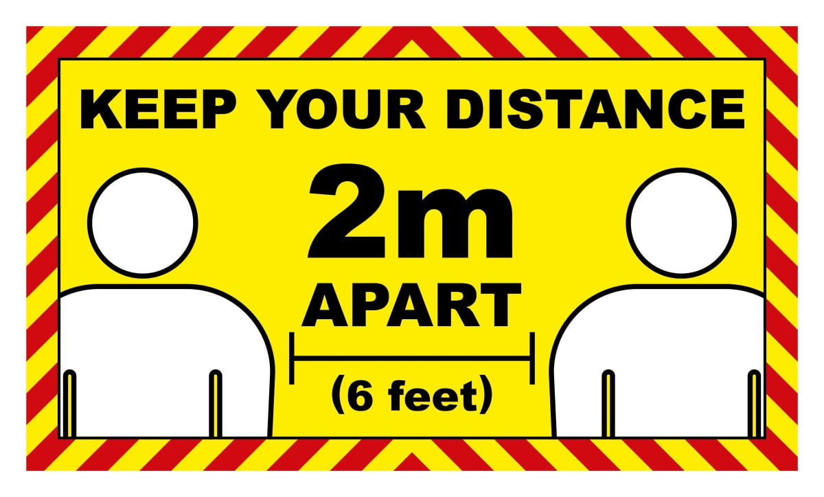 wall sign distance 2m