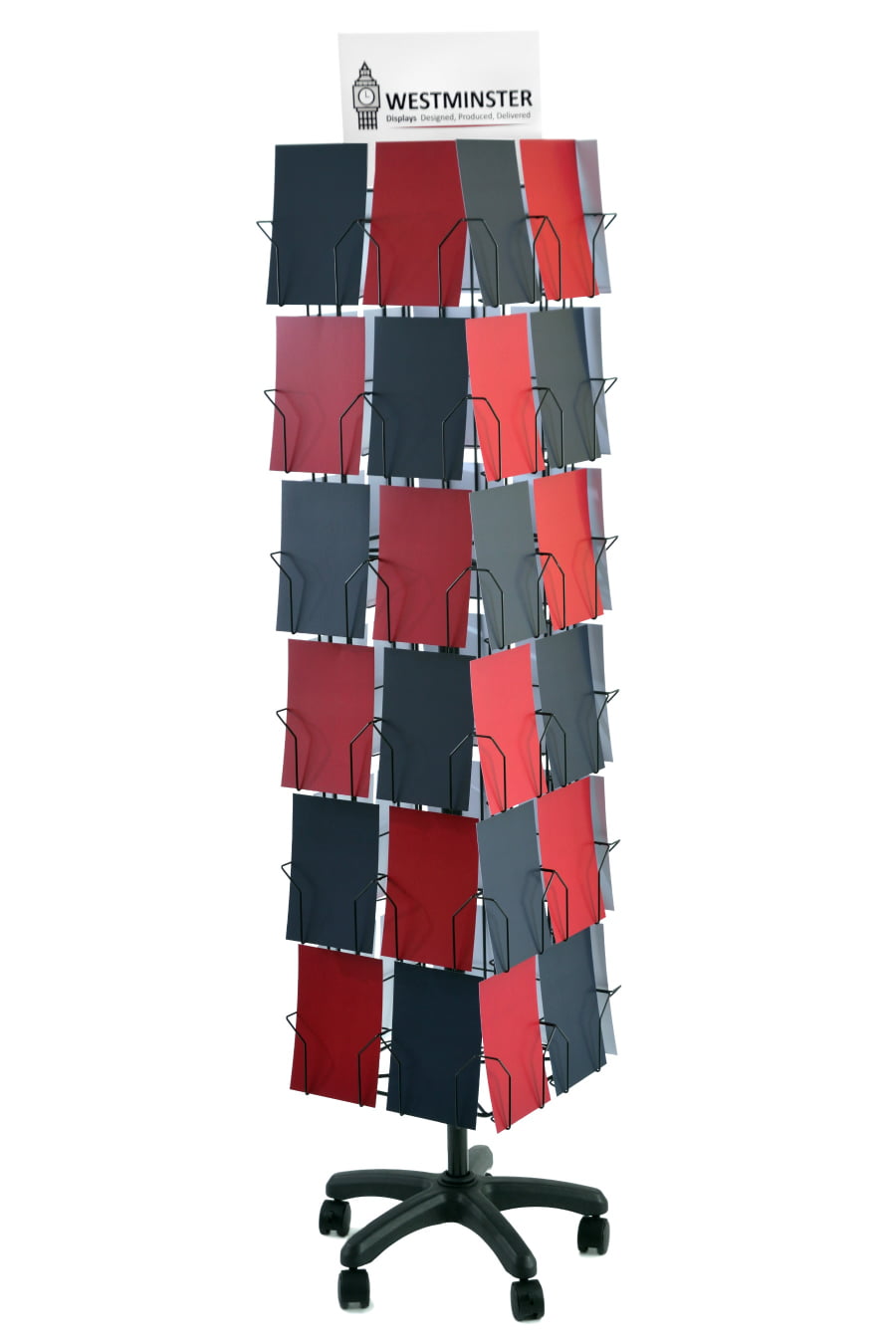 Card Display Stand, Floor Spinner (6"x9" - 48 Pockets)