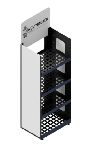 Metal Adjustable Shelf FSDU - 4 Shelves